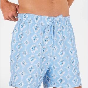 Blackbough Light Blue Floral Swim Shorts